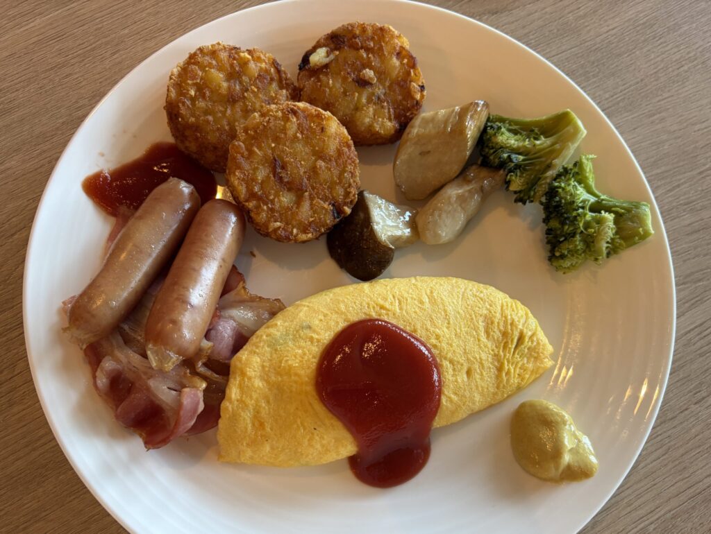 朝食ビュッフェのメニューの一部です。