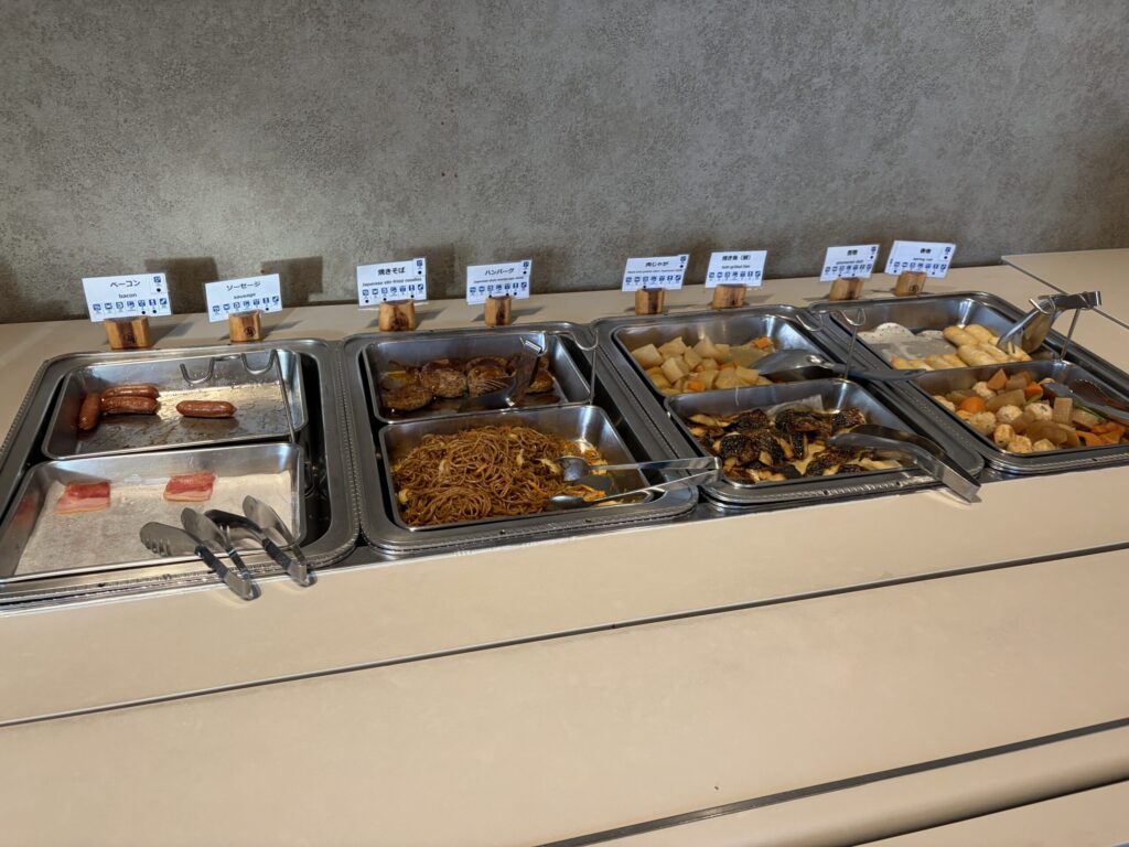 朝食ビュッフェの一部です。