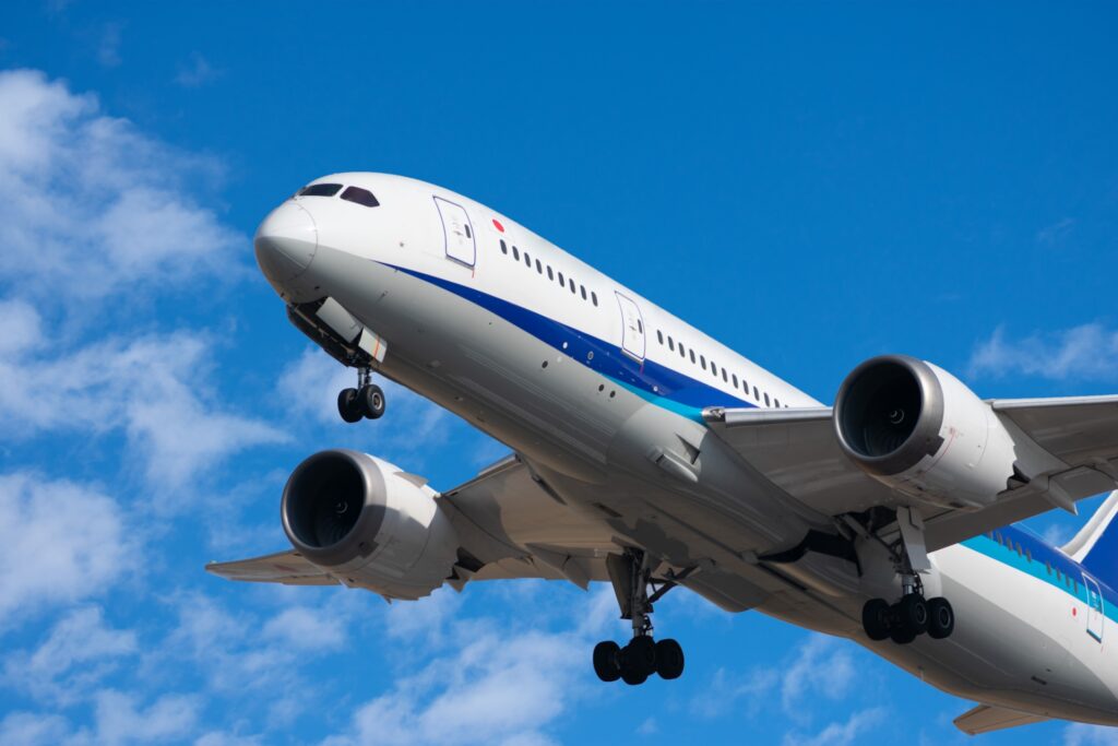 飛行機の写真です。