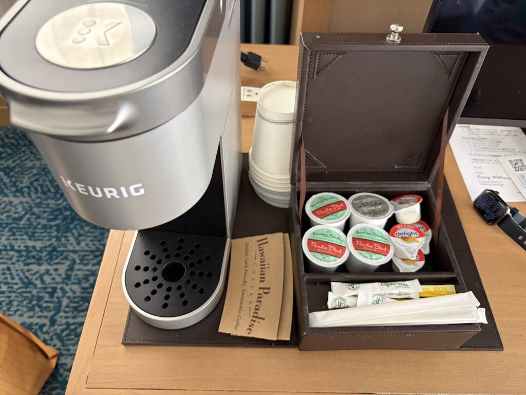 アウトリガーリーフ客室のコーヒーサーバーです。