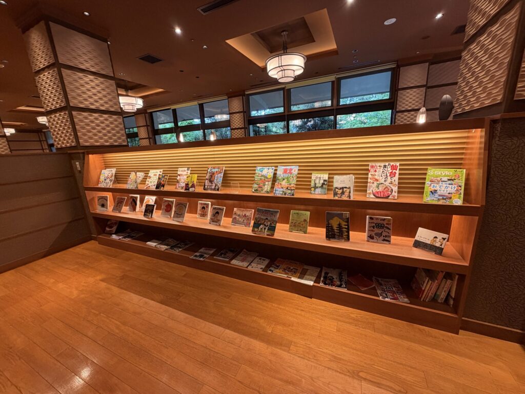 TAOYA秋保のライブラリーラウンジです。