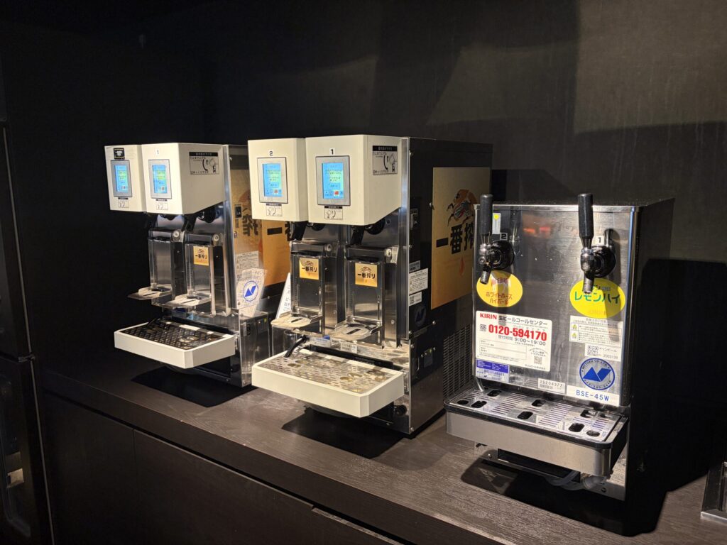 TAOYA秋保の夕食ビュッフェのアルコールです。
