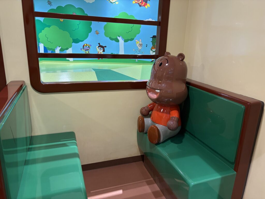 仙台アンパンマンミュージアムのSLマンの中です。
