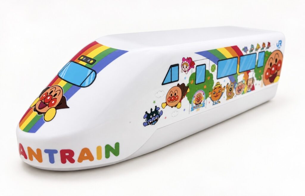 予讃線8000系アンパンマン列車をモチーフにしたお弁当箱です。